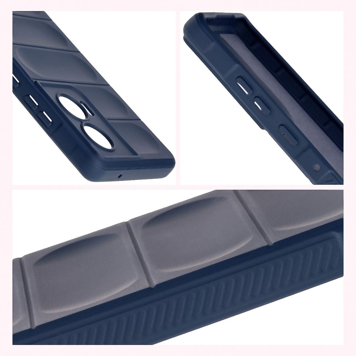 Robuste Handyhülle für Motorola Edge 50 Fusion, Bizon Case Tur, Dunkelblau