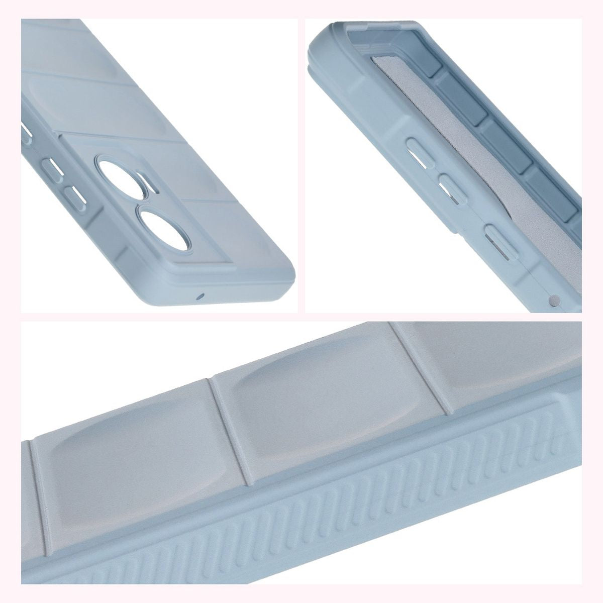 Robuste Handyhülle für Motorola Edge 50 Fusion, Bizon Case Tur, Hellblau