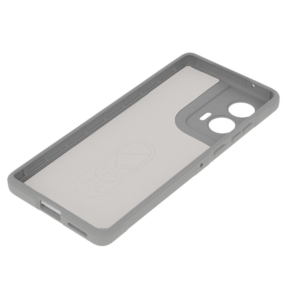Robuste Handyhülle für Motorola Edge 50 Fusion, Bizon Case Tur, Hellgrau