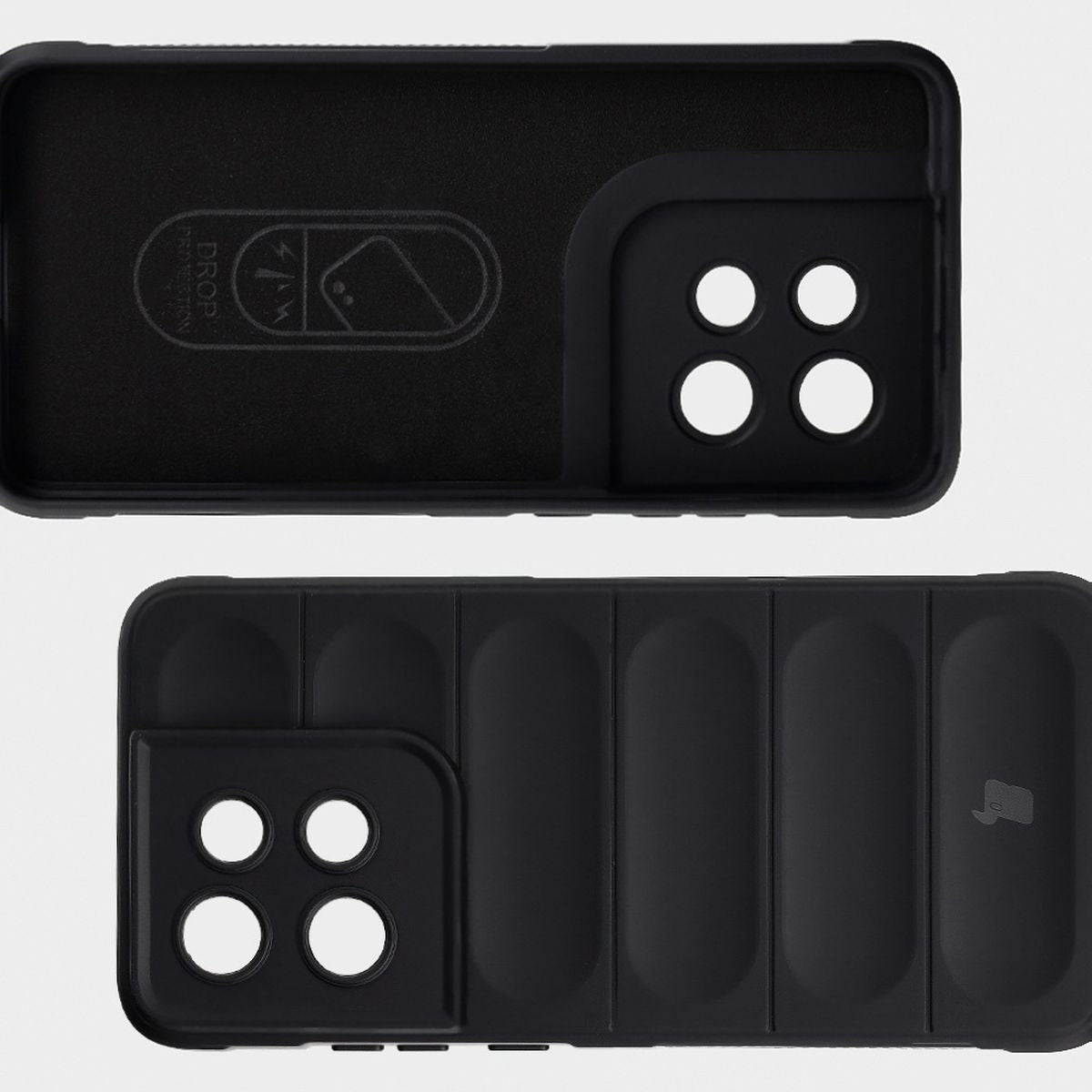 Robuste Handyhülle für Motorola Edge 50 Neo, Bizon Case Tur, Schwarz