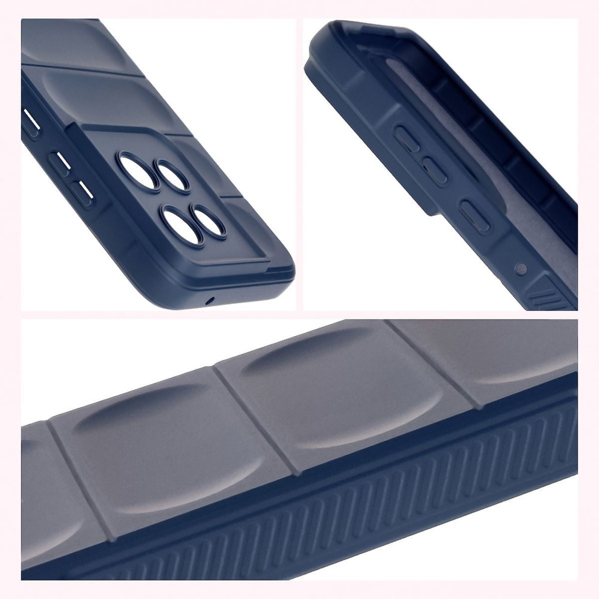 Robuste Handyhülle für Motorola Edge 50 Neo, Bizon Case Tur, Dunkelblau