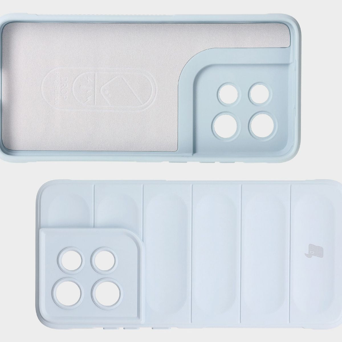 Robuste Handyhülle für Motorola Edge 50 Neo, Bizon Case Tur, Hellblau