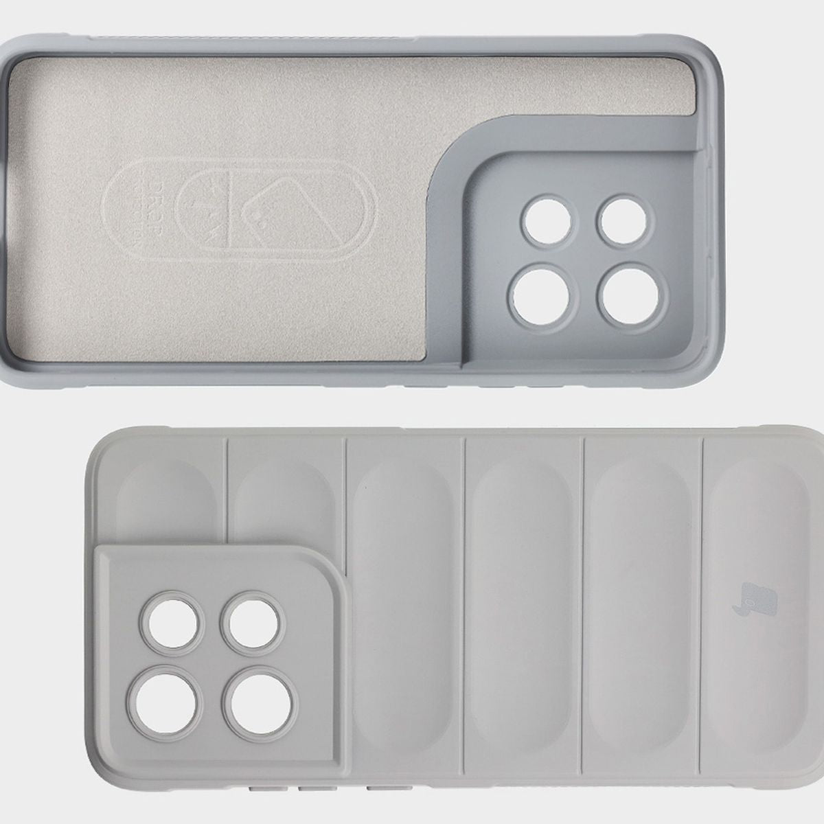 Robuste Handyhülle für Motorola Edge 50 Neo / 60 Neo, Bizon Case Tur, Hellgrau