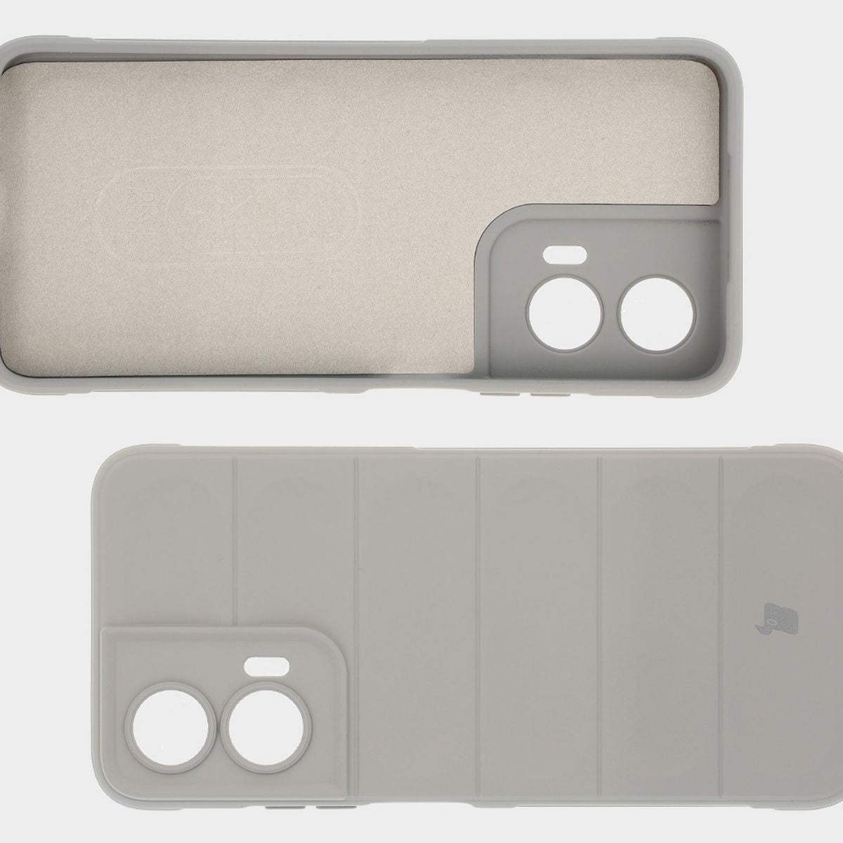 Robuste Handyhülle für Motorola Moto G35 5G, Bizon Case Tur, Hellgrau