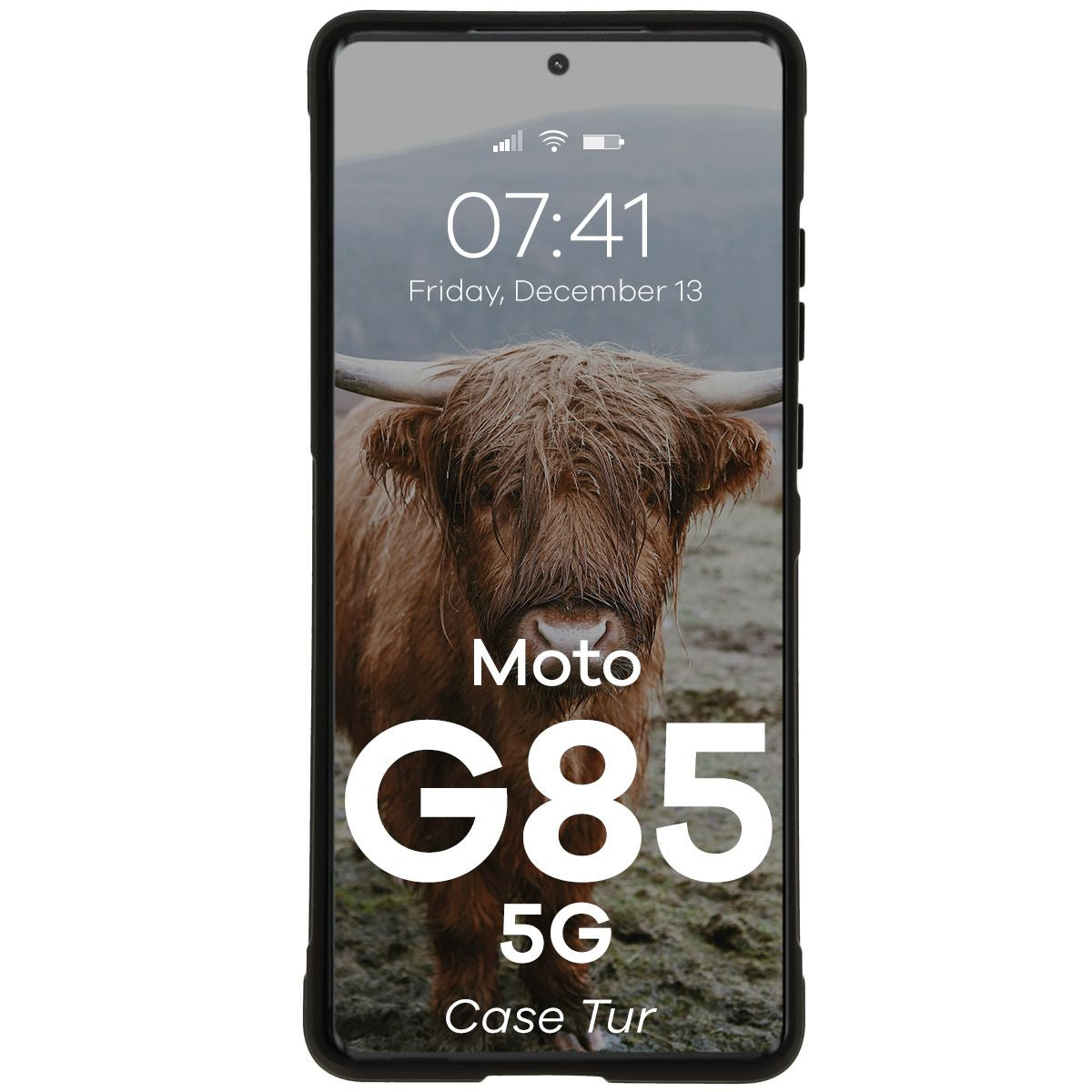 Robuste Handyhülle für Motorola Moto G85 5G, Bizon Case Tur, Schwarz