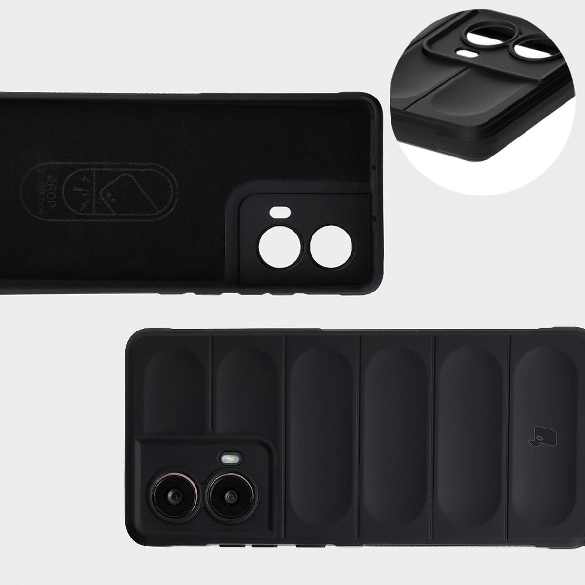 Robuste Handyhülle für Motorola Moto G85 5G, Bizon Case Tur, Schwarz