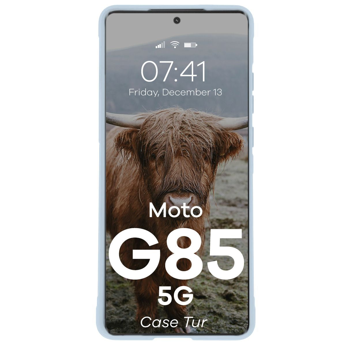 Robuste Handyhülle für Motorola Moto G85 5G, Bizon Case Tur, Hellblau