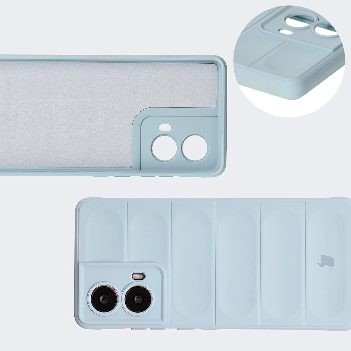 Robuste Handyhülle für Motorola Moto G85 5G, Bizon Case Tur, Hellblau