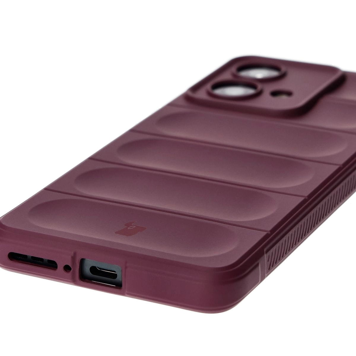 Robuste Handyhülle für Motorola Edge 40 Neo, Bizon Case Tur, Burgunderrot