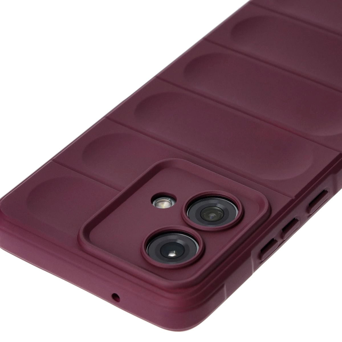 Robuste Handyhülle für Motorola Edge 40 Neo, Bizon Case Tur, Burgunderrot
