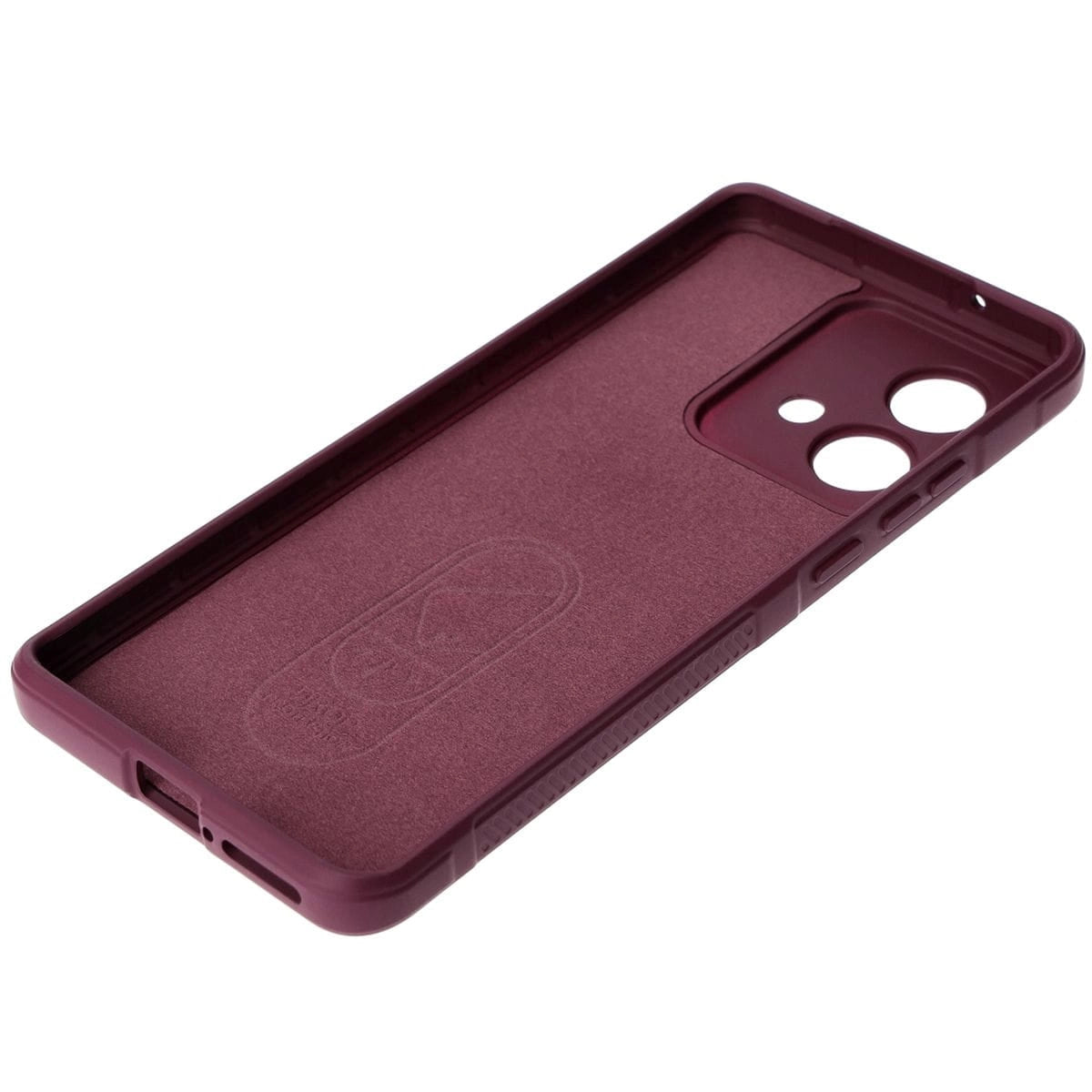 Robuste Handyhülle für Motorola Edge 40 Neo, Bizon Case Tur, Burgunderrot