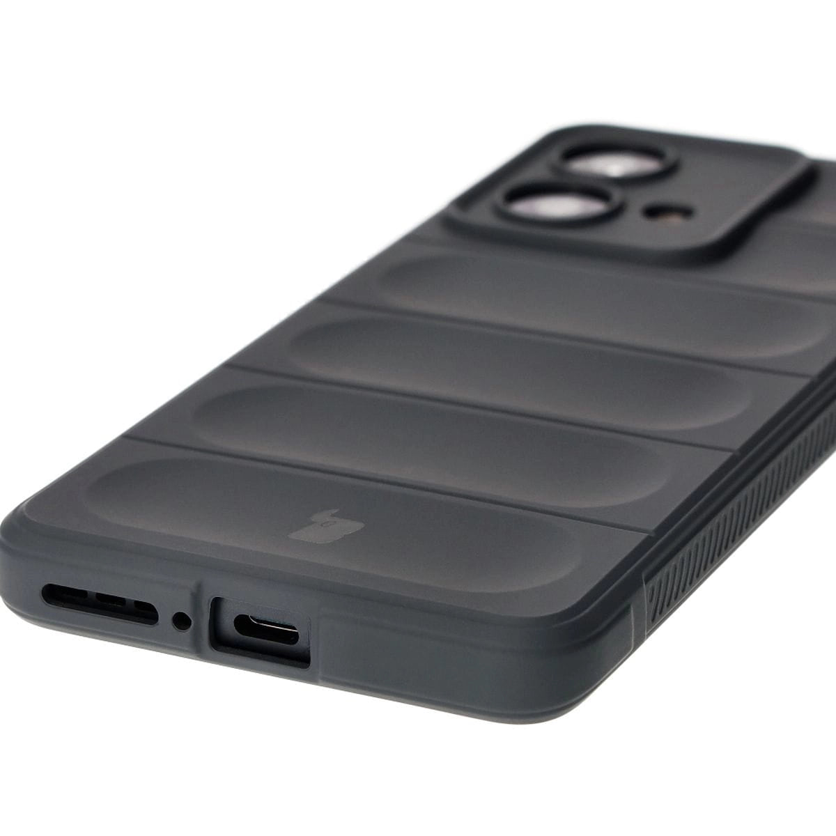 Robuste Handyhülle für Motorola Edge 40 Neo, Bizon Case Tur, Grau