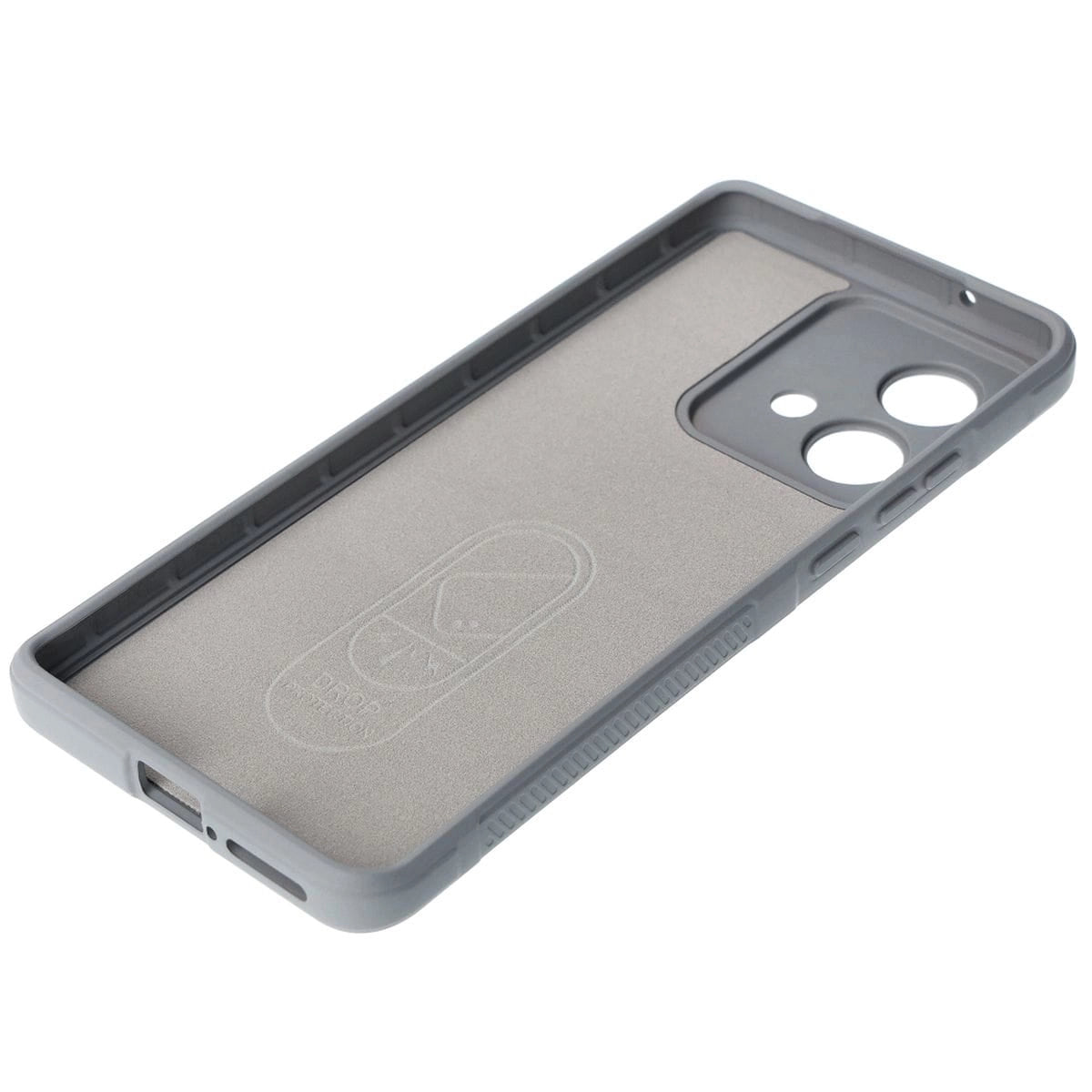 Robuste Handyhülle für Motorola Edge 40 Neo, Bizon Case Tur, Hellgrau