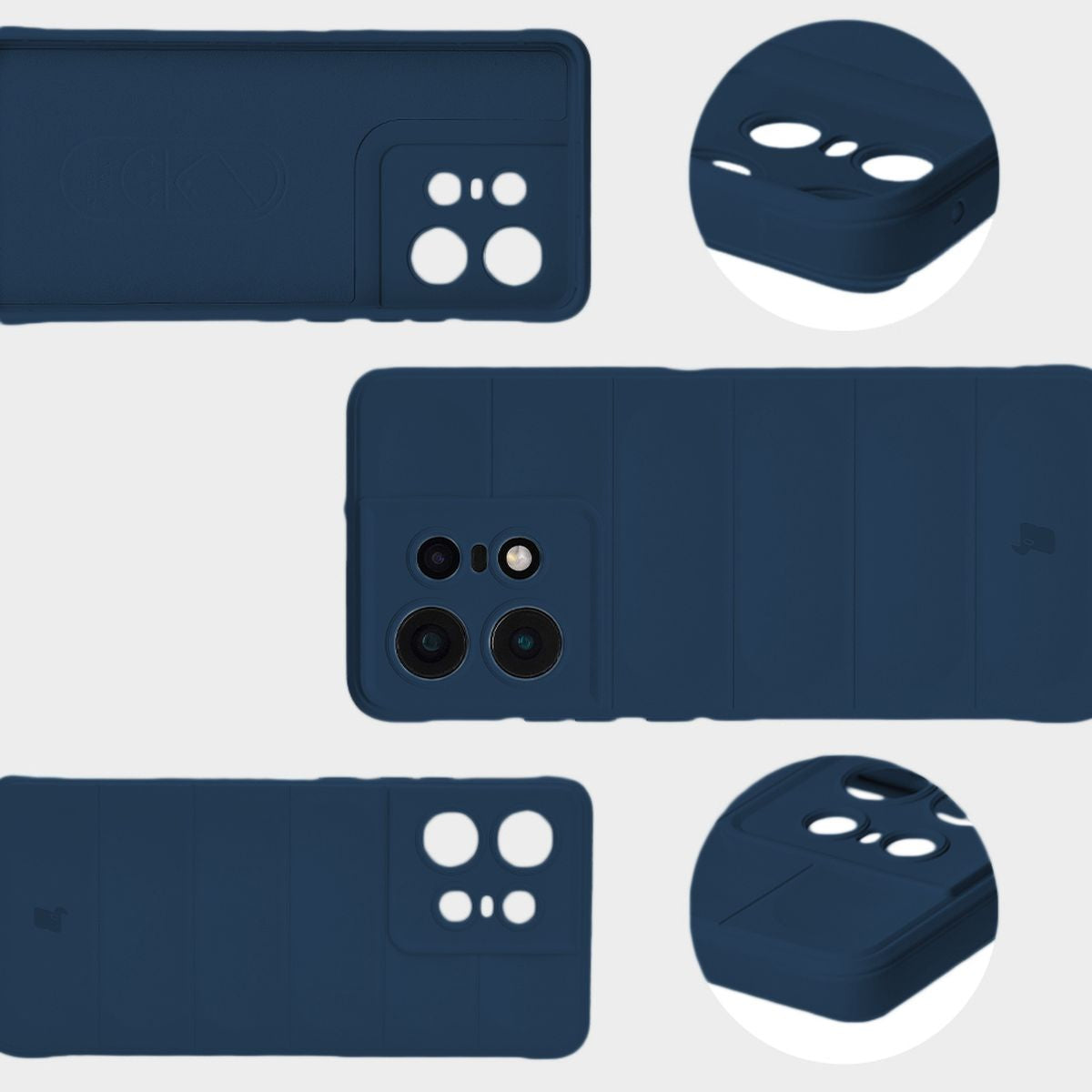 Robuste Handyhülle für Motorola Edge 50 Pro, Bizon Case Tur, Dunkelblau