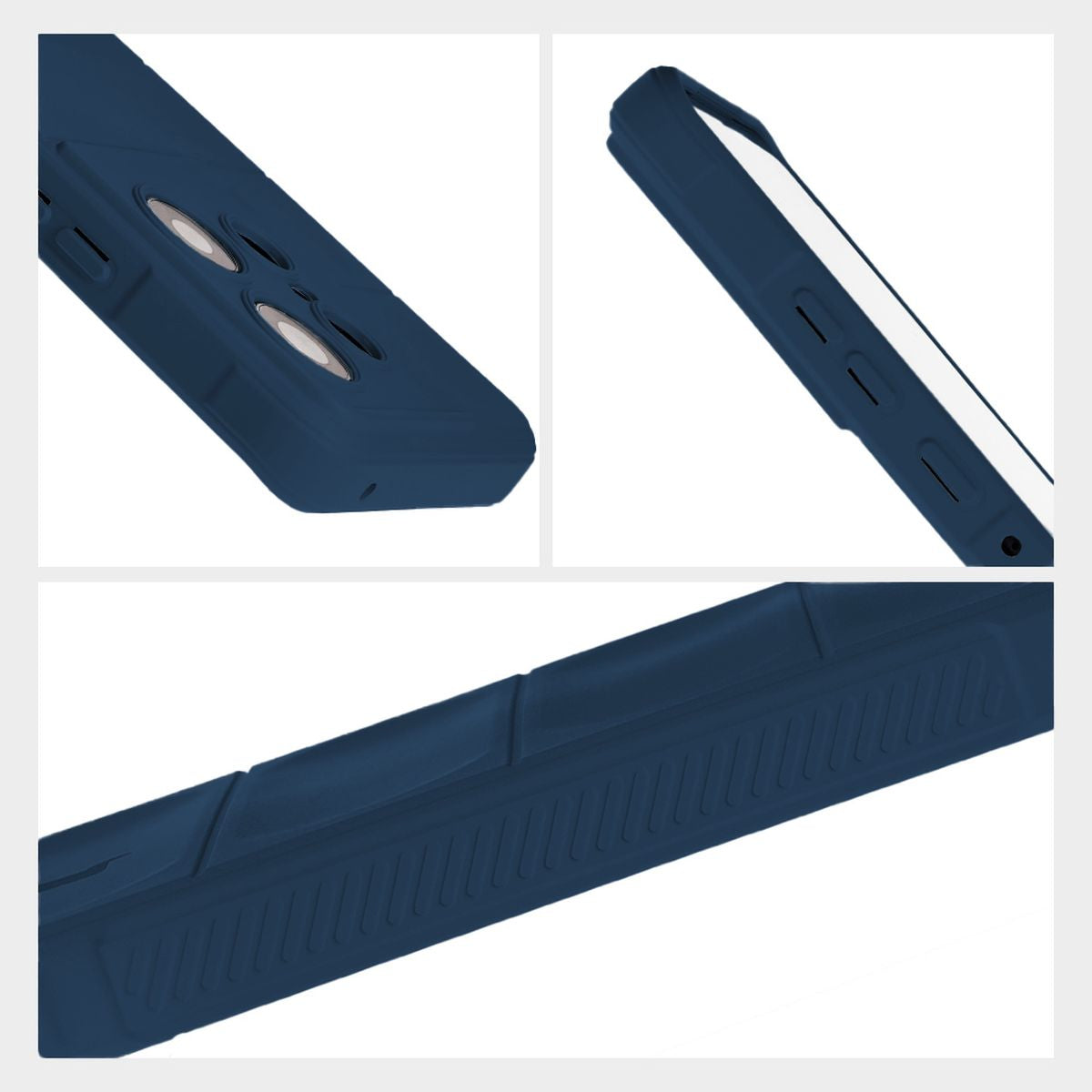 Robuste Handyhülle für Motorola Edge 50 Pro, Bizon Case Tur, Dunkelblau