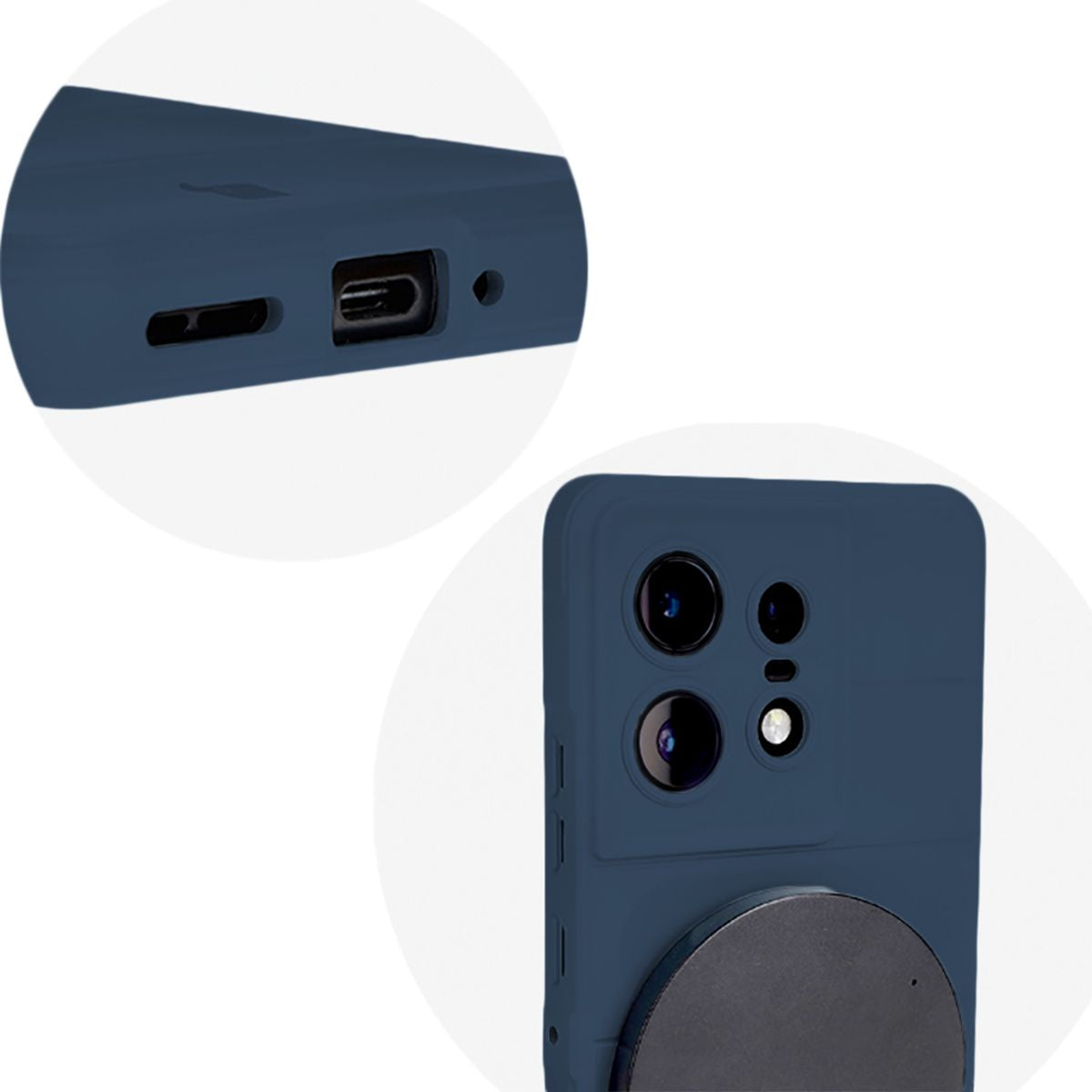 Robuste Handyhülle für Motorola Edge 50 Pro, Bizon Case Tur, Dunkelblau