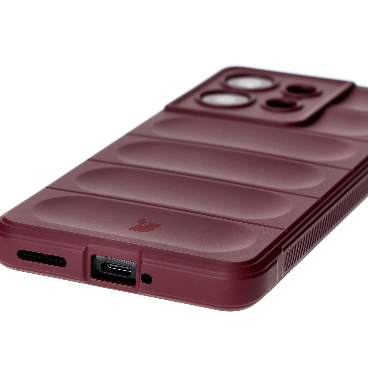 Robuste Handyhülle für Motorola Edge 50 Pro, Bizon Case Tur, Burgunderrot
