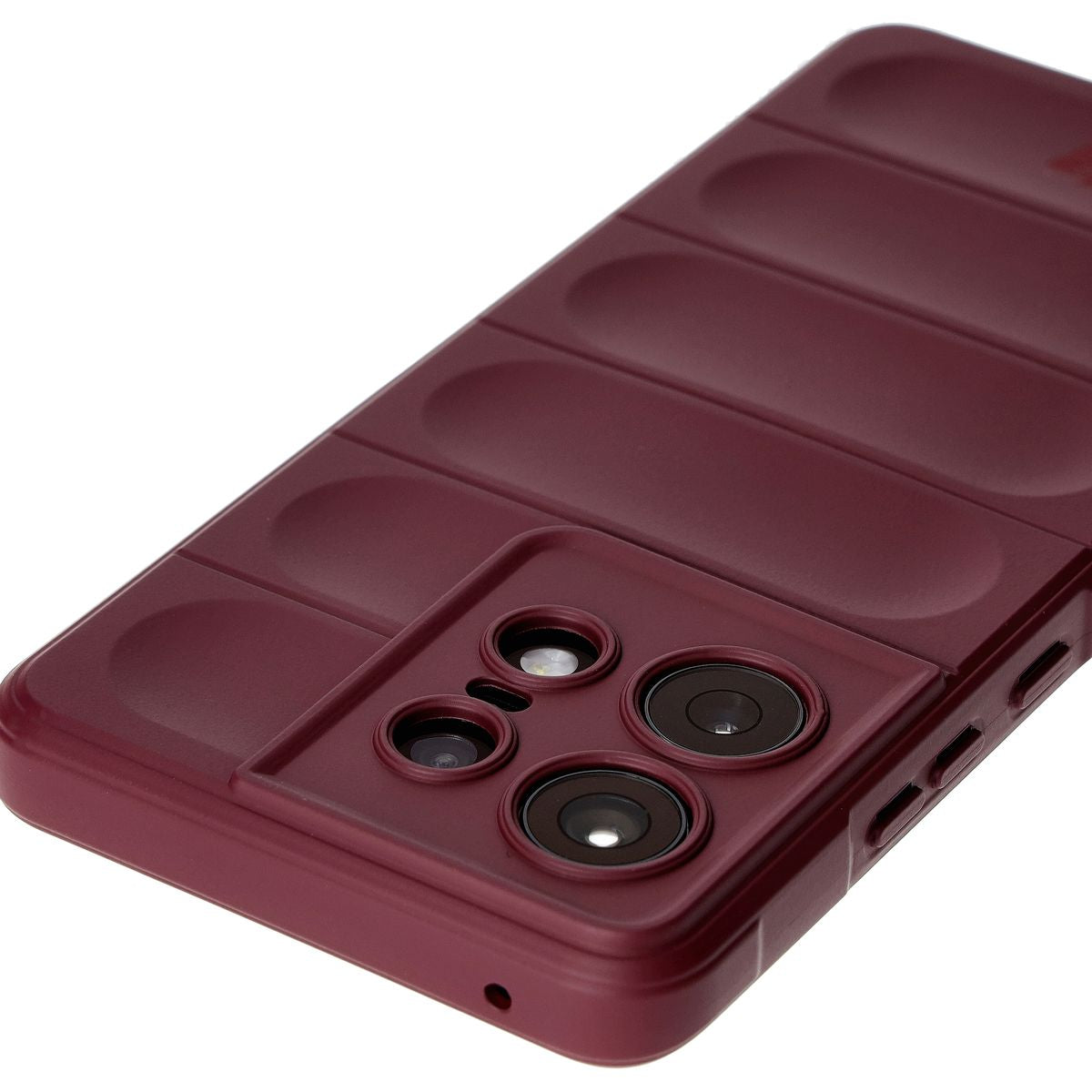 Robuste Handyhülle für Motorola Edge 50 Pro, Bizon Case Tur, Burgunderrot