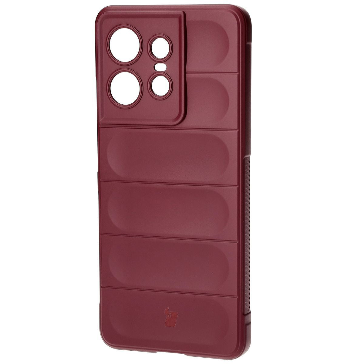 Robuste Handyhülle für Motorola Edge 50 Pro, Bizon Case Tur, Burgunderrot