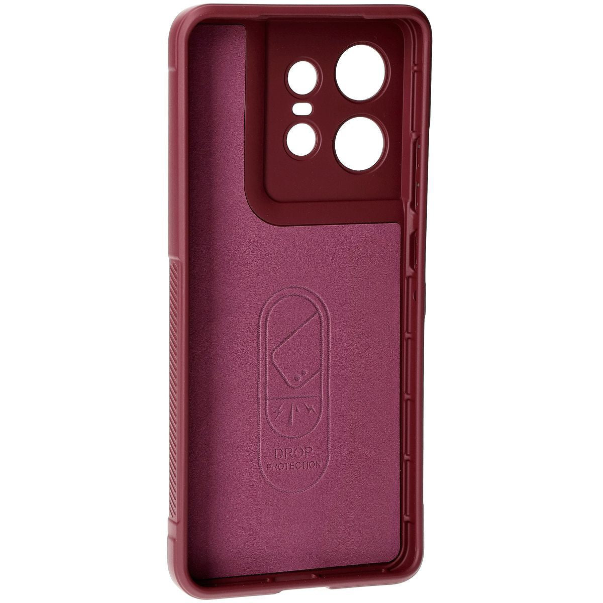 Robuste Handyhülle für Motorola Edge 50 Pro, Bizon Case Tur, Burgunderrot
