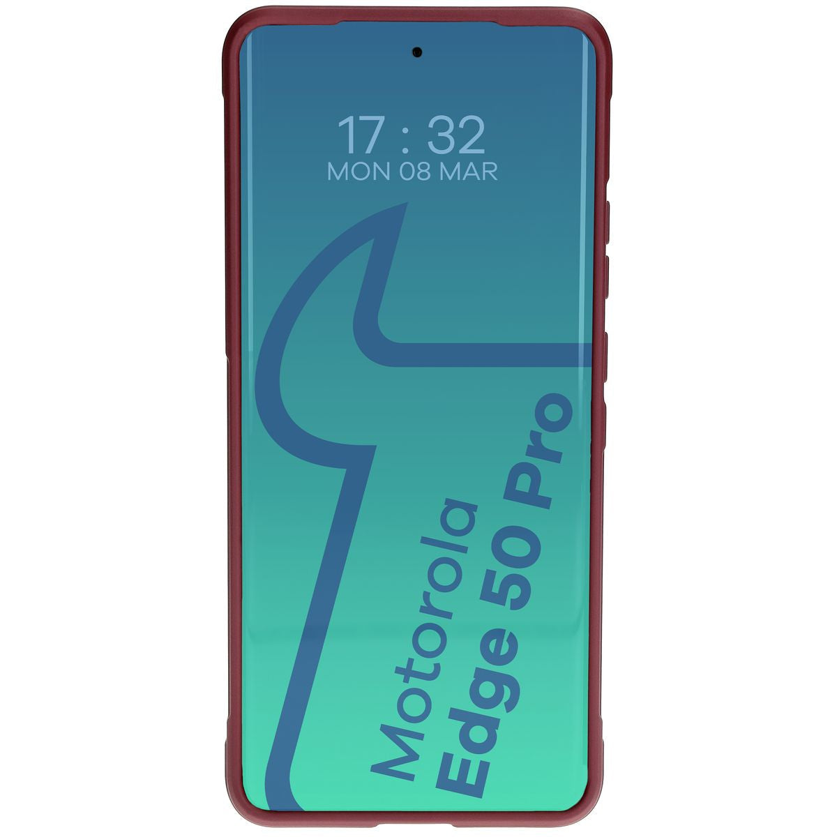 Robuste Handyhülle für Motorola Edge 50 Pro, Bizon Case Tur, Burgunderrot