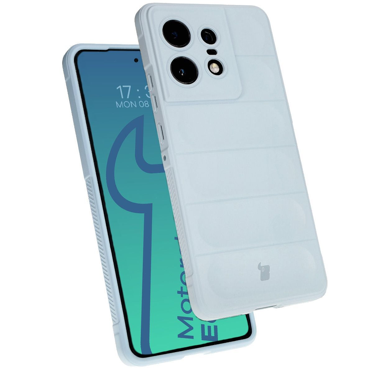 Robuste Handyhülle für Motorola Edge 50 Pro, Bizon Case Tur, Hellblau