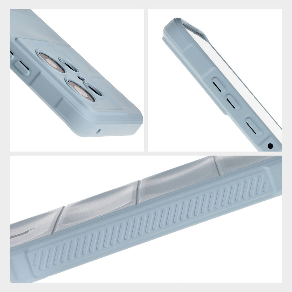 Robuste Handyhülle für Motorola Edge 50 Pro, Bizon Case Tur, Hellblau