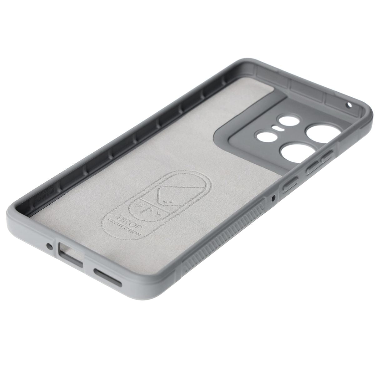 Robuste Handyhülle für Motorola Edge 50 Pro, Bizon Case Tur, Hellgrau