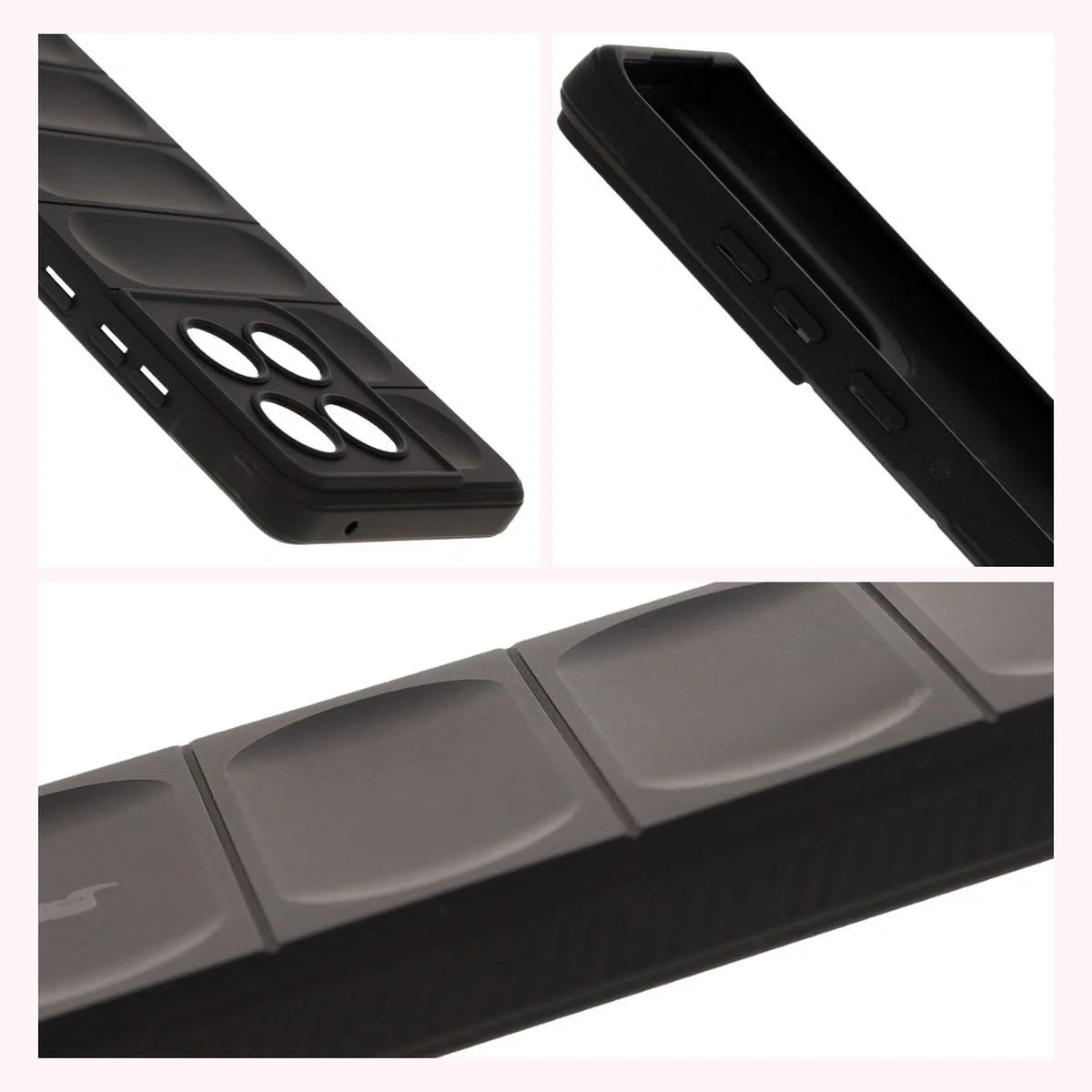 Robuste Handyhülle für Motorola Edge 60 / 60 Fusion, Bizon Case Tur, Schwarz