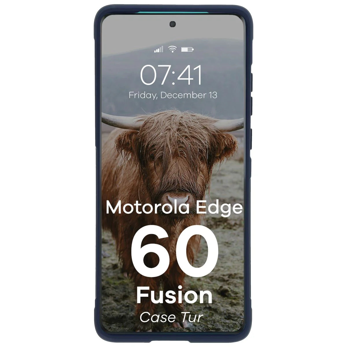 Robuste Handyhülle für Motorola Edge 60 / 60 Fusion, Bizon Case Tur, Dunkelblau