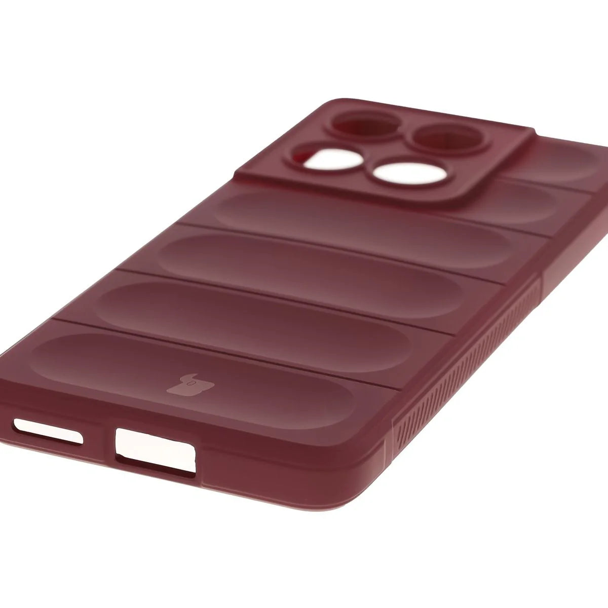 Robuste Handyhülle für Motorola Edge 60 / 60 Fusion, Bizon Case Tur, Burgunderrot