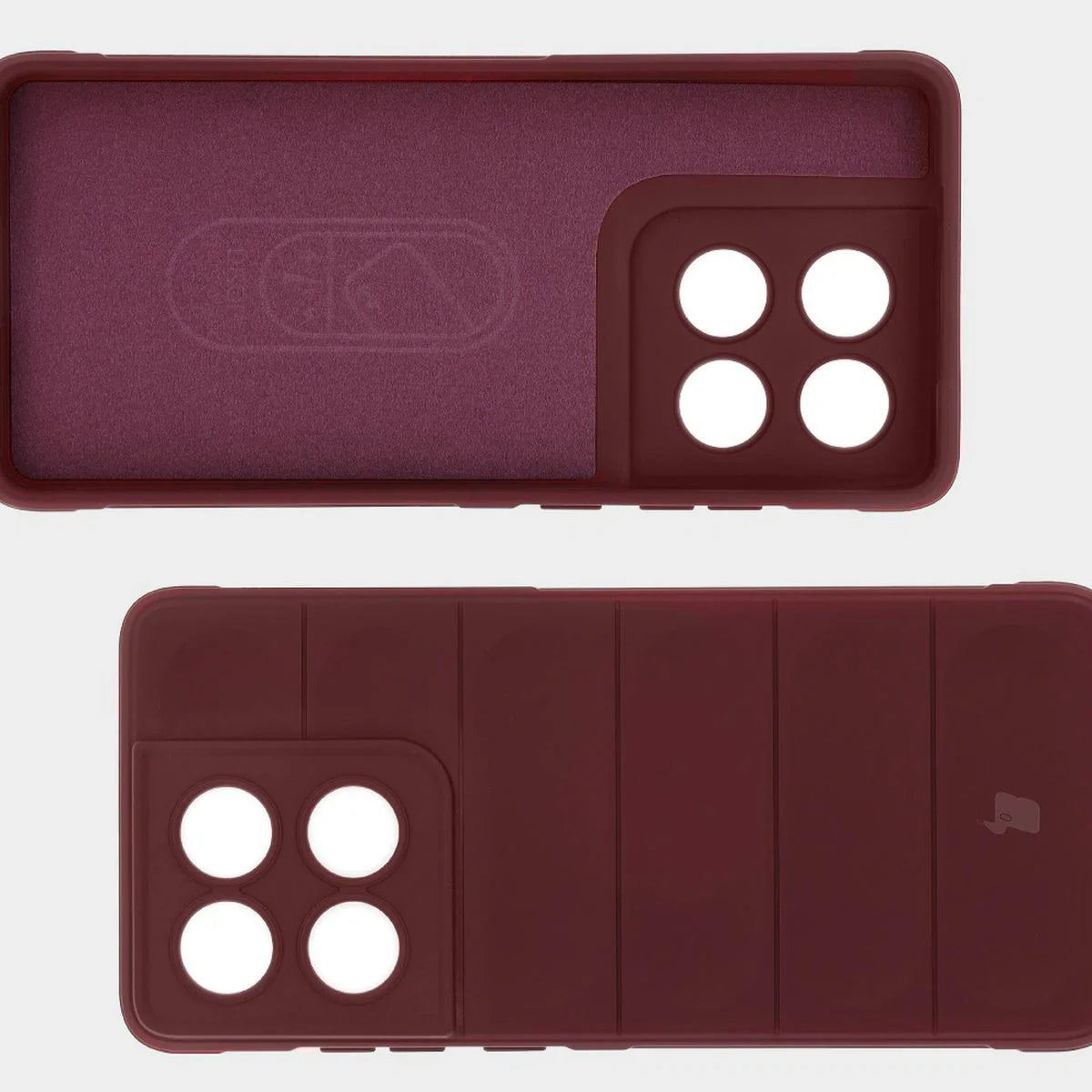 Robuste Handyhülle für Motorola Edge 60 / 60 Fusion, Bizon Case Tur, Burgunderrot