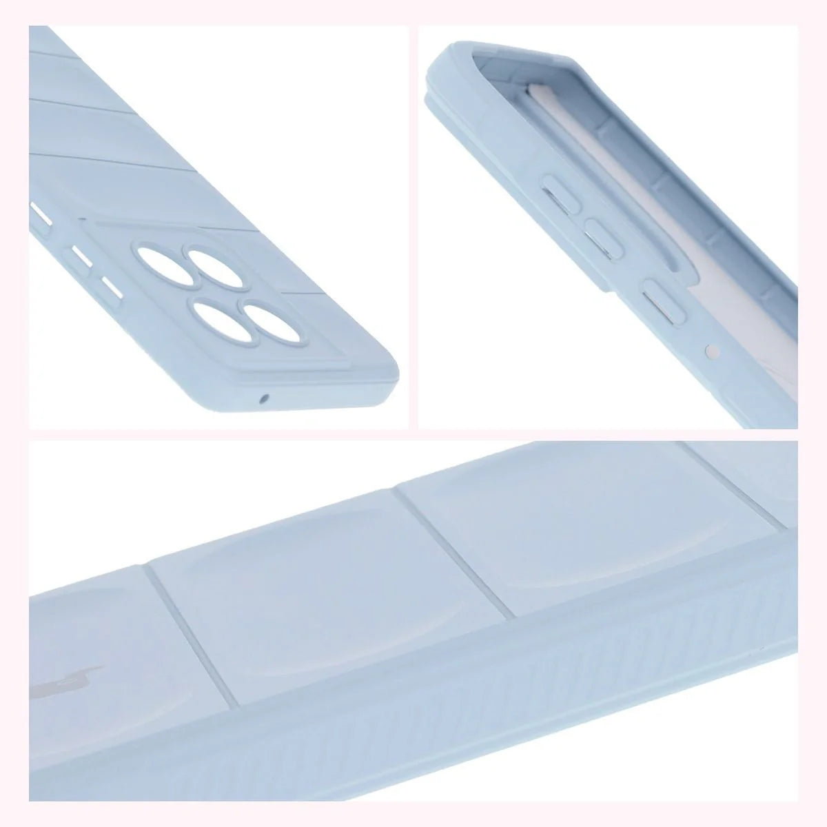Robuste Handyhülle für Motorola Edge 60 / 60 Fusion, Bizon Case Tur, Hellblau