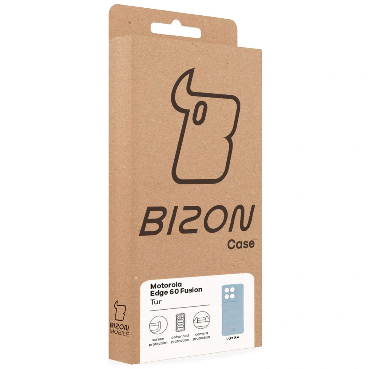 Robuste Handyhülle für Motorola Edge 60 / 60 Fusion, Bizon Case Tur, Hellblau