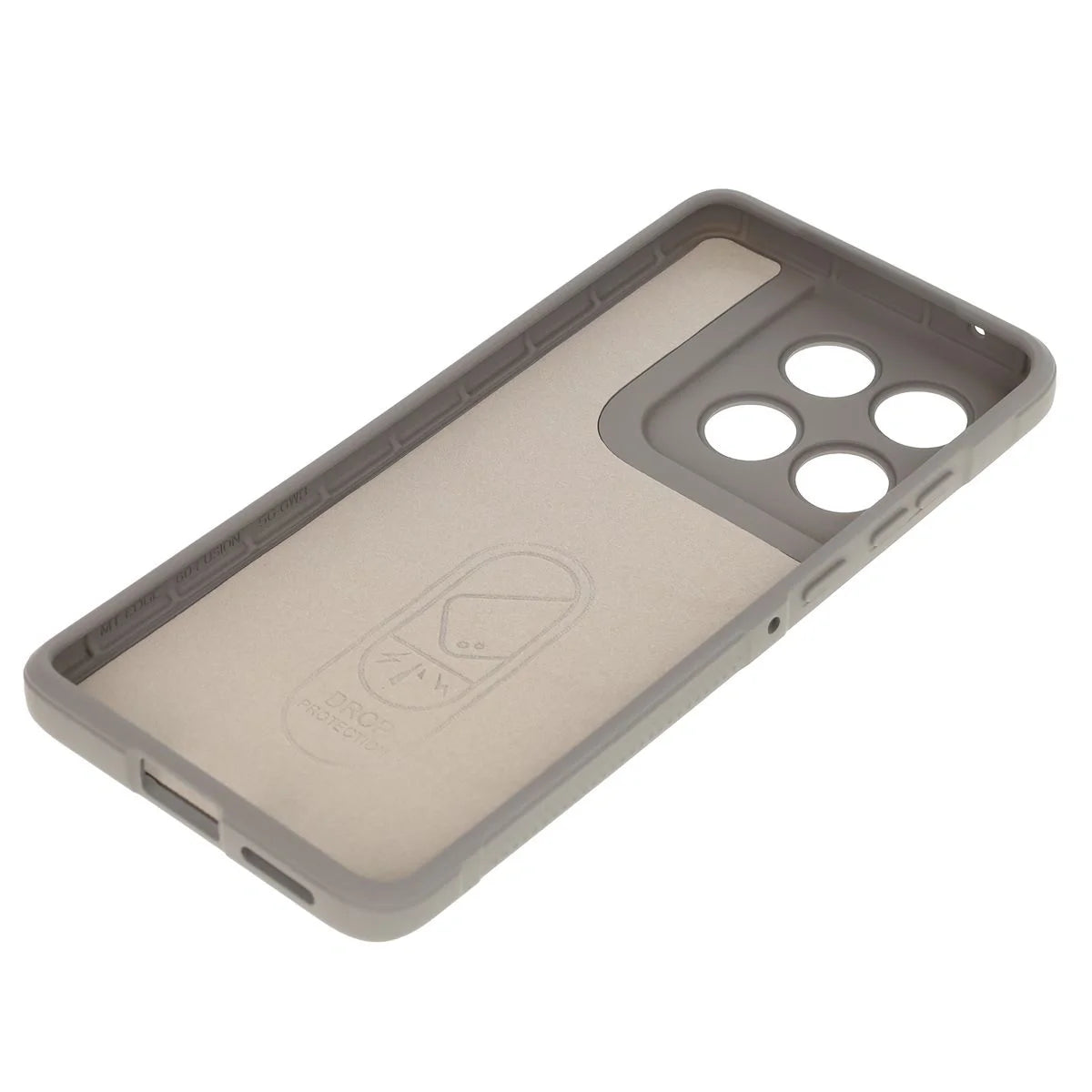 Robuste Handyhülle für Motorola Edge 60 / 60 Fusion, Bizon Case Tur, Hellgrau