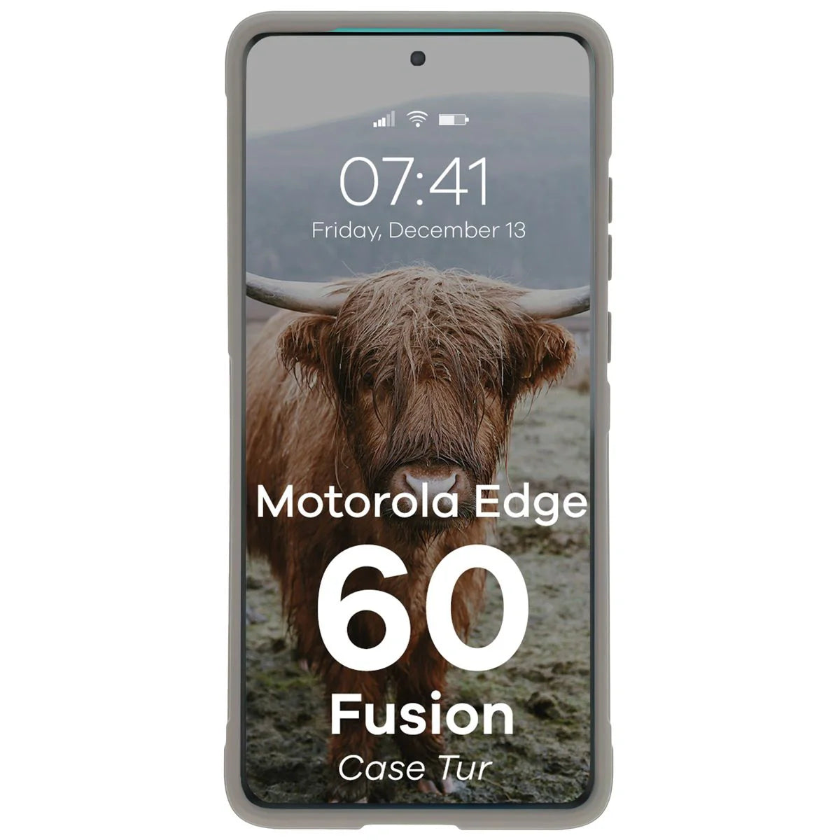 Robuste Handyhülle für Motorola Edge 60 / 60 Fusion, Bizon Case Tur, Hellgrau