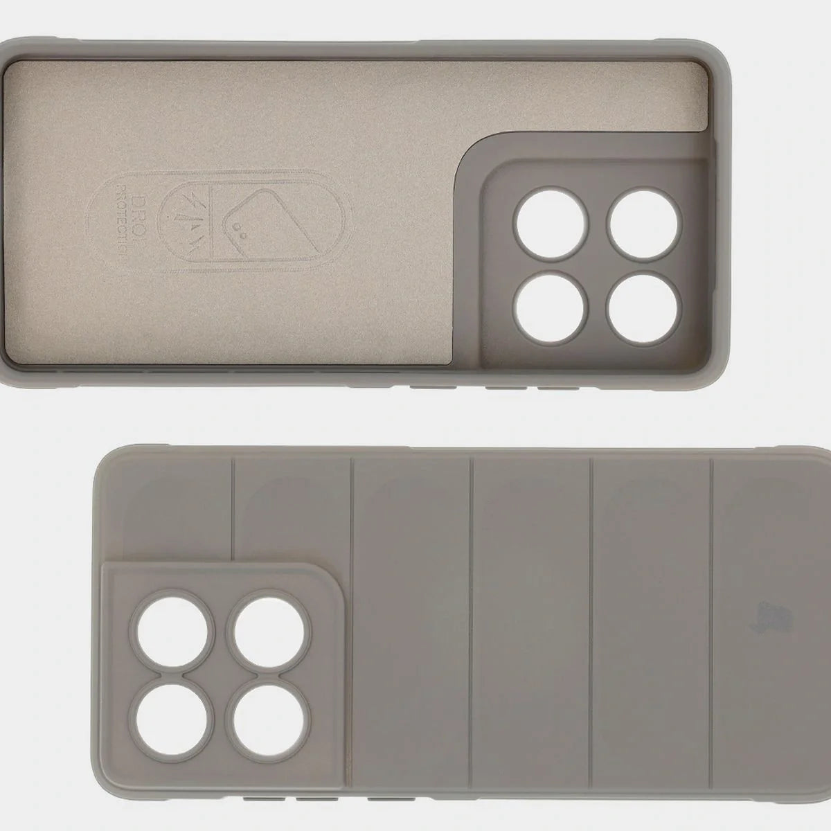 Robuste Handyhülle für Motorola Edge 60 / 60 Fusion, Bizon Case Tur, Hellgrau