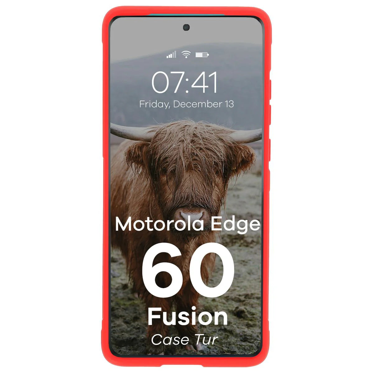 Robuste Handyhülle für Motorola Edge 60 / 60 Fusion, Bizon Case Tur, Rot