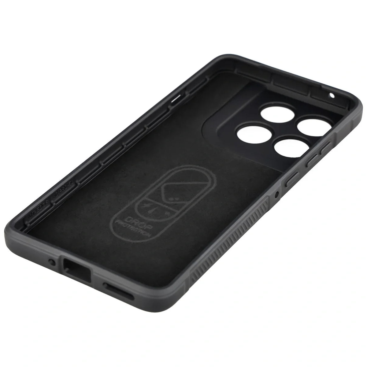 Robuste Handyhülle für Motorola Edge 60 Pro, Bizon Case Tur, Schwarz
