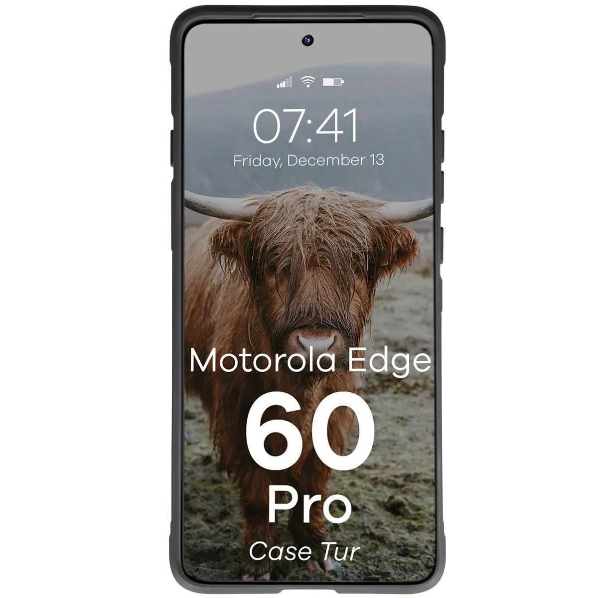 Robuste Handyhülle für Motorola Edge 60 Pro, Bizon Case Tur, Schwarz
