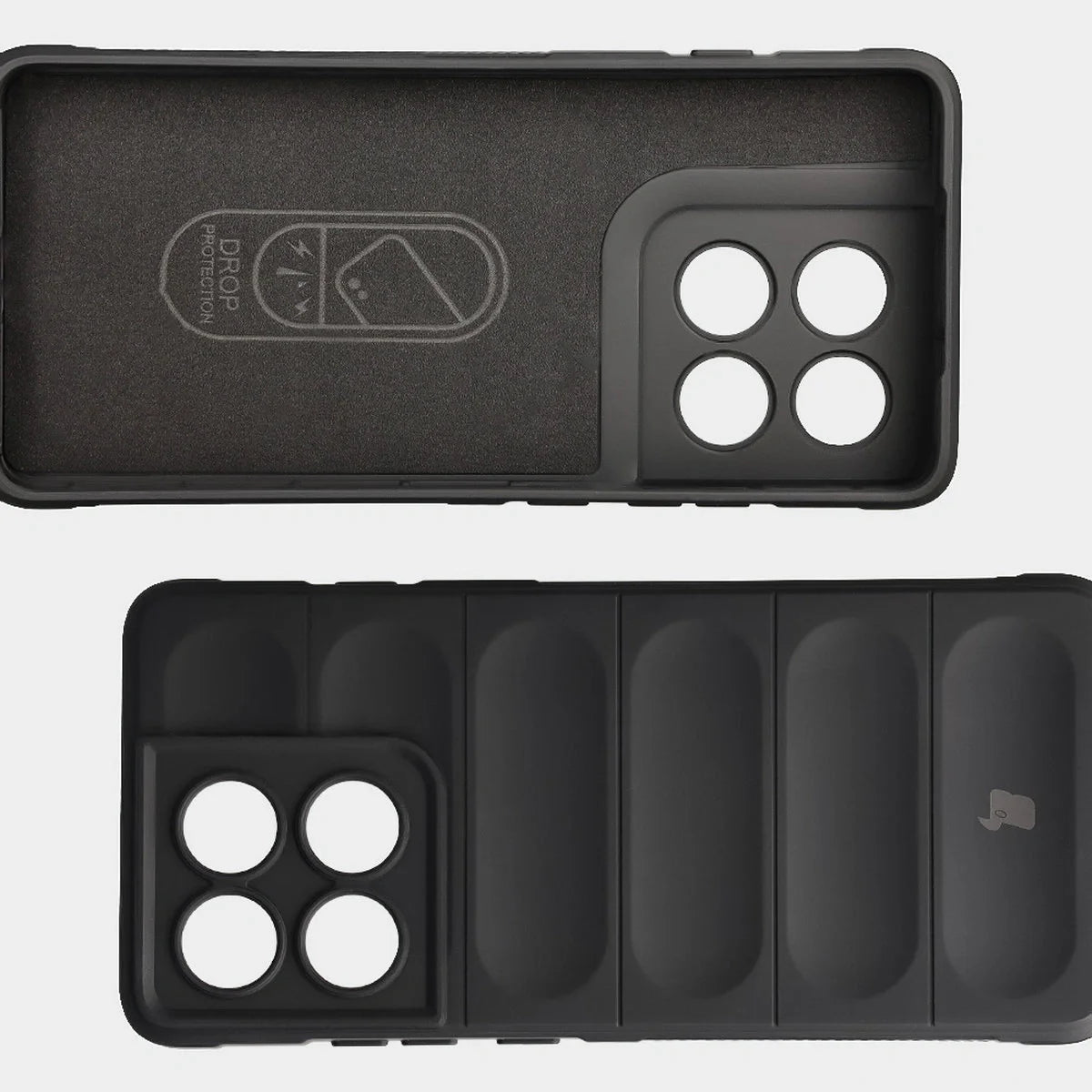 Robuste Handyhülle für Motorola Edge 60 Pro, Bizon Case Tur, Schwarz