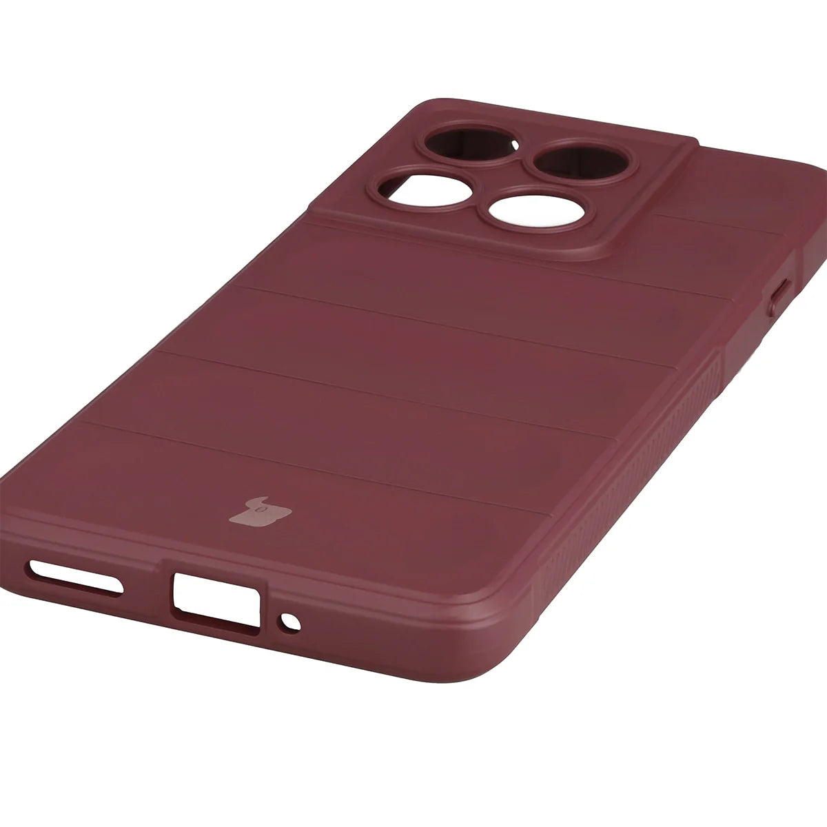 Robuste Handyhülle für Motorola Edge 60 Pro, Bizon Case Tur, Burgunderrot