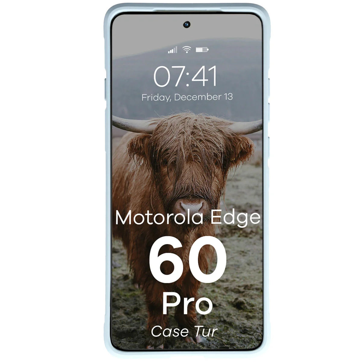 Robuste Handyhülle für Motorola Edge 60 Pro, Bizon Case Tur, Hellblau