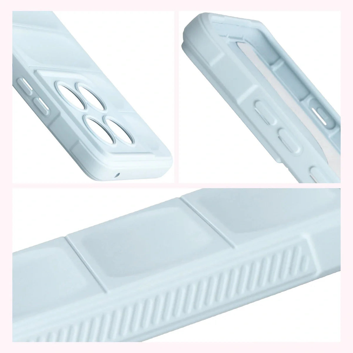 Robuste Handyhülle für Motorola Edge 60 Pro, Bizon Case Tur, Hellblau