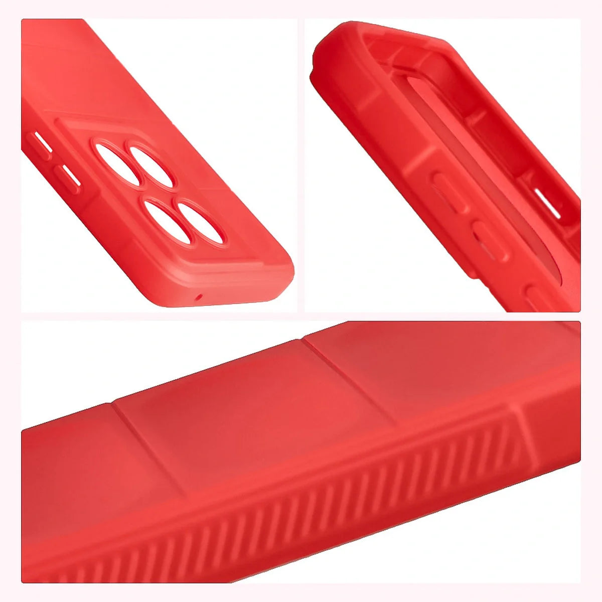 Robuste Handyhülle für Motorola Edge 60 Pro, Bizon Case Tur, Rot