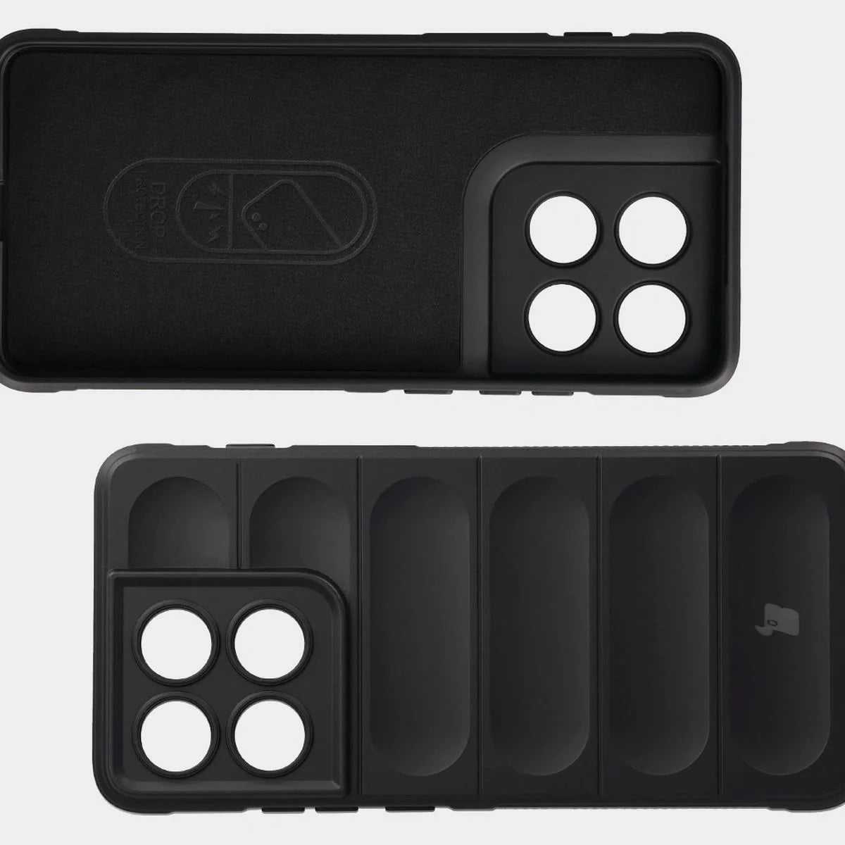 Robuste Handyhülle für Motorola Edge 70, Bizon Case Tur, Schwarz