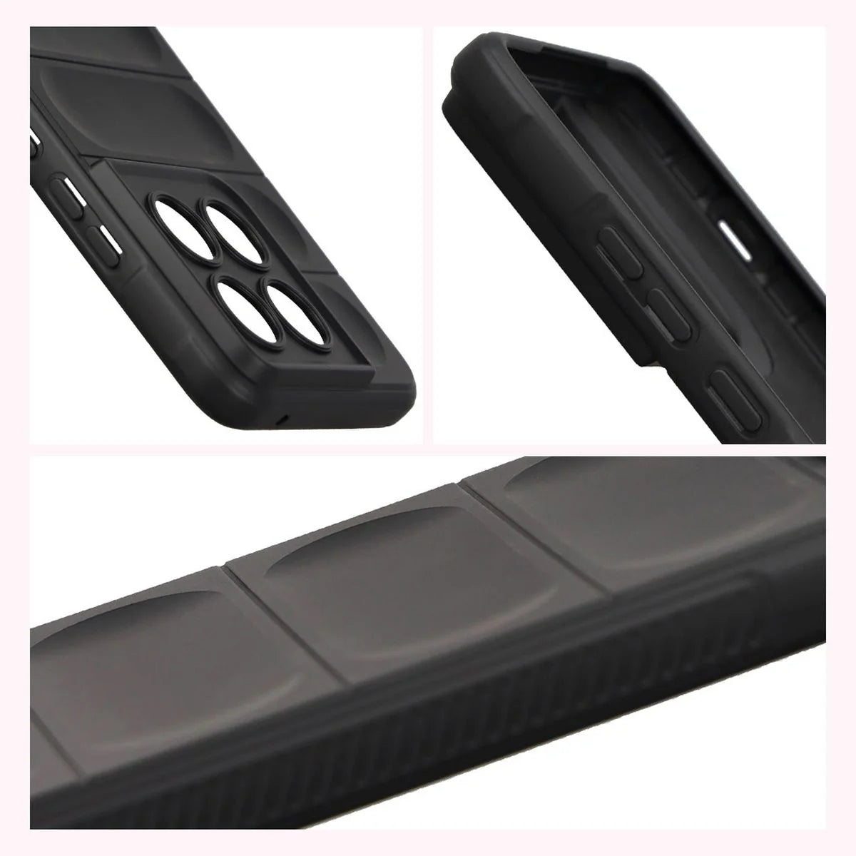Robuste Handyhülle für Motorola Edge 70, Bizon Case Tur, Schwarz