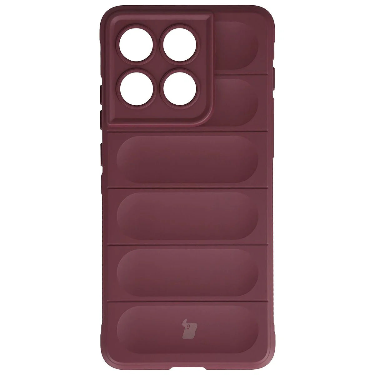 Robuste Handyhülle für Motorola Edge 70, Bizon Case Tur, Burgunderrot
