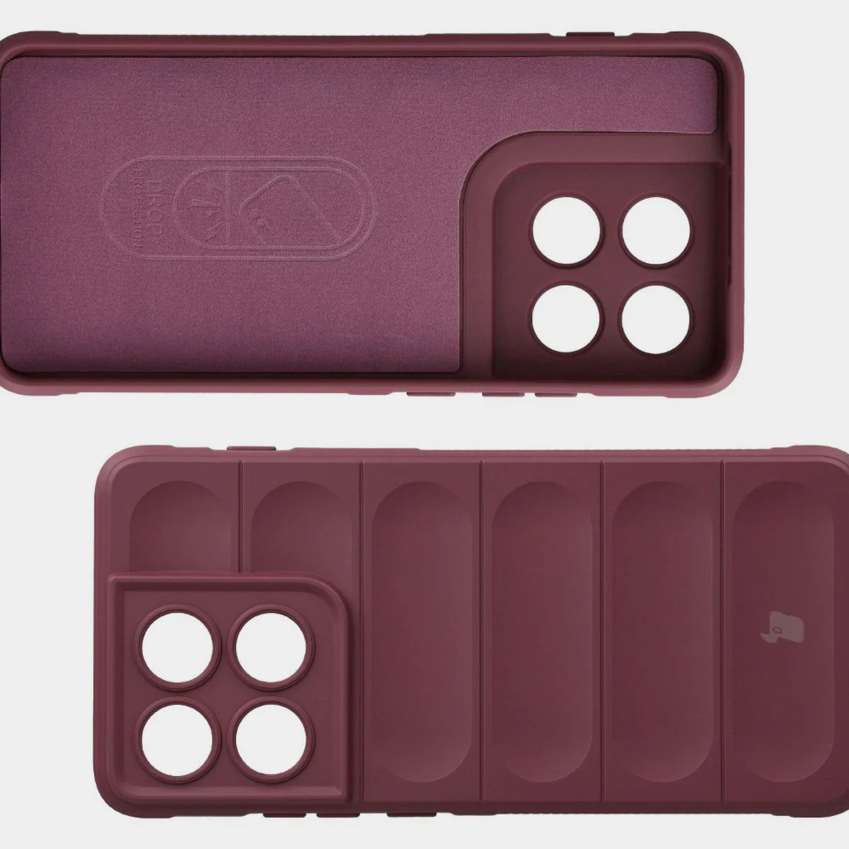 Robuste Handyhülle für Motorola Edge 70, Bizon Case Tur, Burgunderrot