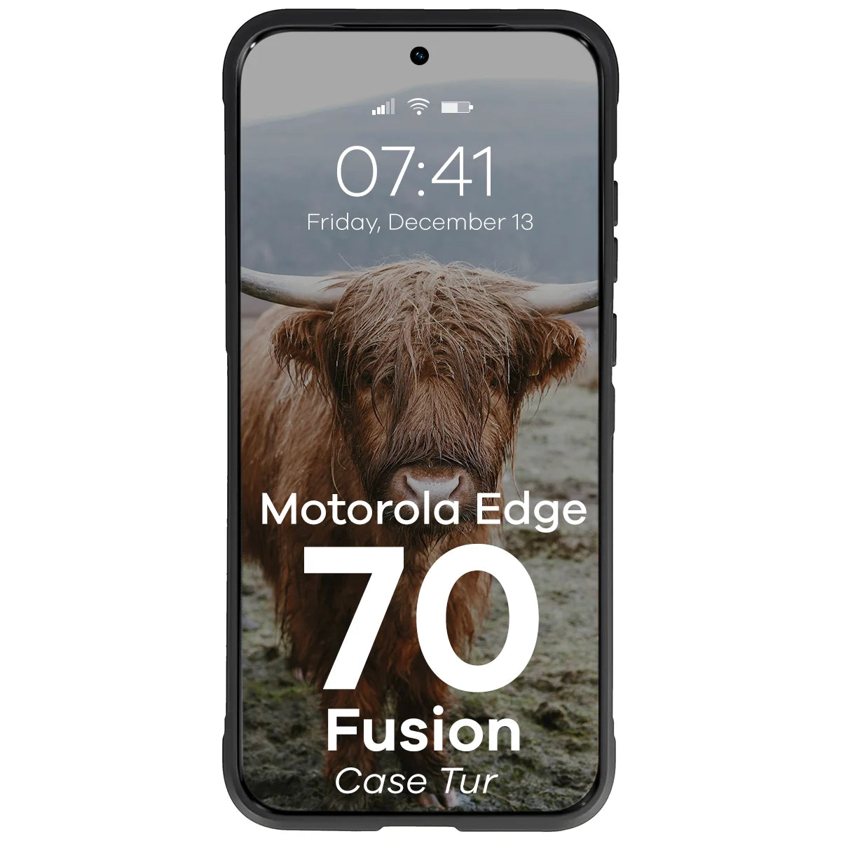 Robuste Handyhülle für Motorola Edge 70 Fusion, Bizon Case Tur, Schwarz